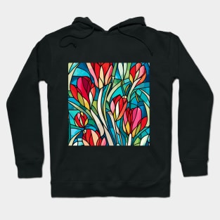 Tulip Stained Glass Art Hoodie